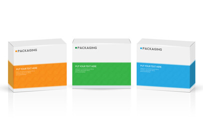 Box, packaging template for product vector design illustration.