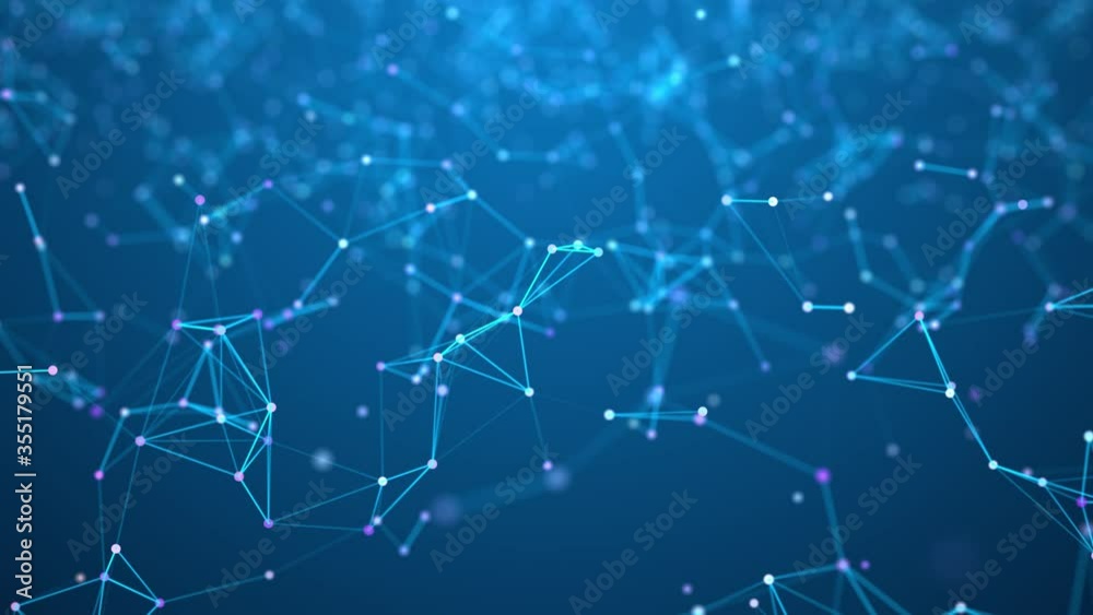 Poster dynamic plexus of glowing lines and dots. abstract digital background. network or connection. 3d ren