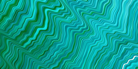 Obraz premium Light Blue, Green vector layout with wry lines. Colorful geometric sample with gradient curves. Template for your UI design.