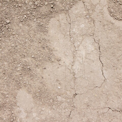 construction sand pressed brown sand on the construction site