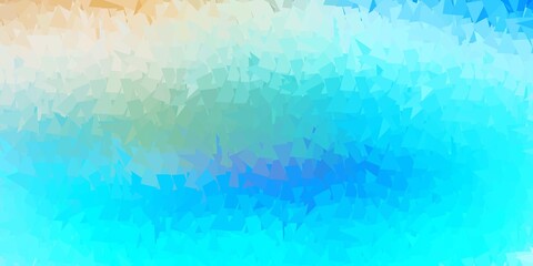 Light blue, yellow vector gradient polygon design.