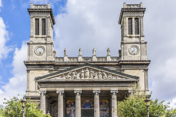 Church of Saint-Vincent-de-Paul (Eglise Saint-Vincent de Paul, built in 1824 - 1844), dedicated to Saint Vincent de Paul. Paris, France.
