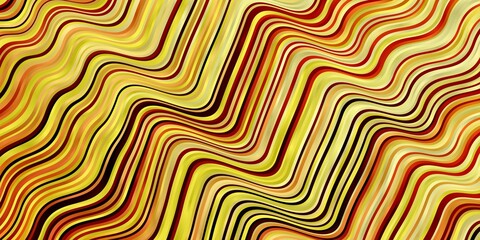 Light Red, Yellow vector texture with curves. Colorful abstract illustration with gradient curves. Best design for your posters, banners.