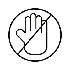 Obraz premium hand stop signal line style