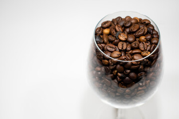 cup of coffee on a white background