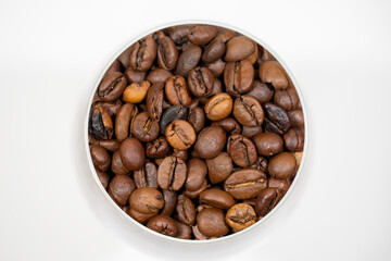 coffee beans on a white background