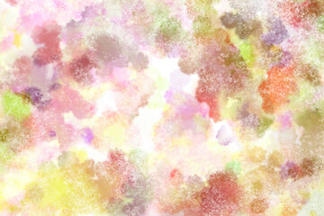 秋色、暖色系のボタニカルな水彩画風背景画像