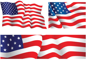 USA flags