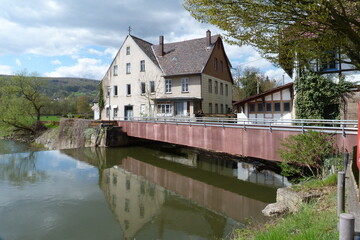 Fototapeta na wymiar Herrenmühle an der Werra Fischerstad Bad Sooden-Allendorf,