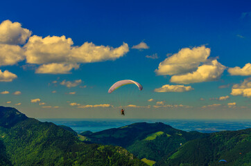 Flug in den Chiemgau