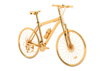 Golden Bike. 3d Rendering, 3D rendering