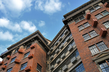 Fototapeta premium old brick building with sky