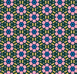 Abstract colorful seamless pattern design composition. Wallpaper, background. Eps 10