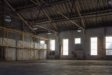 Empty and abandoned factory waiting for reuse