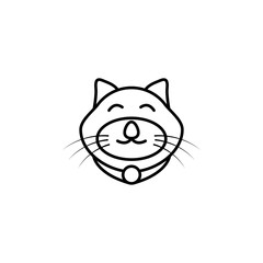 head cat vector design template illustration