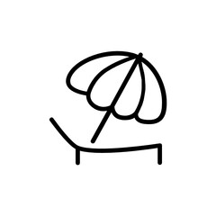 Sonnenliege Sonnenschirm Strand Urlaub