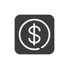 Bank item, money exchange black glyph icon. Public navigation. Pictogram for web page, mobile app, promo. UI UX GUI design element. Editable stroke.