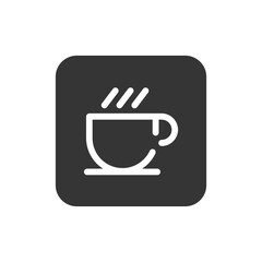 Cafe road sign black glyph icon. Food item. Public navigation. Pictogram for web page, mobile app, promo. UI UX GUI design element. Editable stroke.