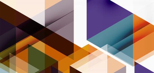 Geometric abstract background, mosaic triangle and hexagon shapes. Trendy abstract layout template for business or technology presentation, internet poster or web brochure cover, wallpaper