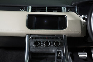 Fototapeta premium Media centre in car interior