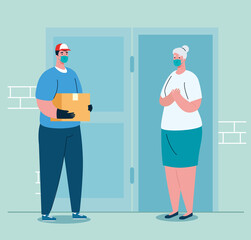 safe contactless delivery to home to prevent the spread of coronavirus 2019 ncov