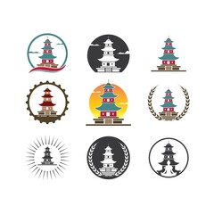 pagoda icon vector illustration