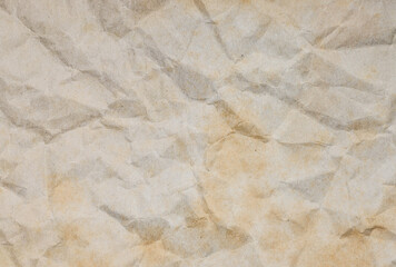 Texture of brown crumpled paper