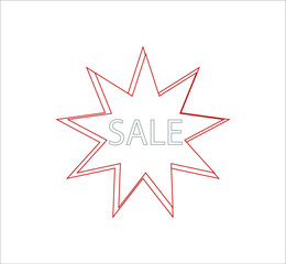 Set of sale labels, template. Blank labels, discount and price on paper. Special offer. Vintage. Vector illustration.