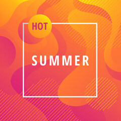 Abstract vector background - hot summer, for banners and labels