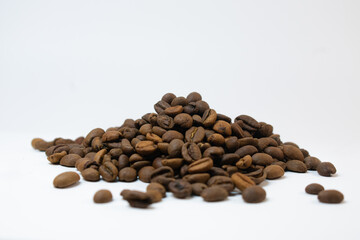 coffee beans on white background