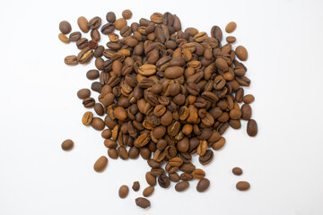 coffee beans on white background