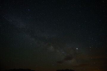 Milky way and stars. Astrophotography shot was taken at Gito Plateau, Rize, highlands of Karadeniz / Black Sea region of Turkey  