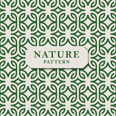 Seamless nature pattern with green leaves. Seamless vector texture. Leaves pattern perfect for wrapping paper and packaging design.
