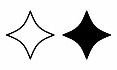 4 point star icons