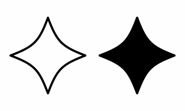 4 point star icons