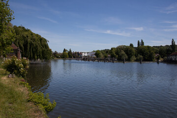 Fototapeta na wymiar Views along the Thames at Marlow, Buckinghamshire in the United Kingdom