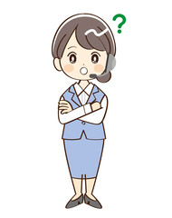 女性、コールセンター、疑問