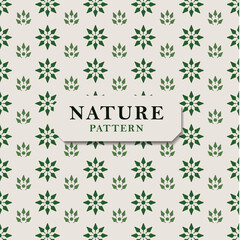 Seamless nature pattern with green leaves. Seamless vector texture. Leaves pattern perfect for wrapping paper and packaging design.
