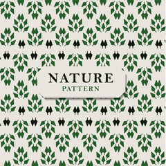 Seamless nature pattern with green leaves. Seamless vector texture. Leaves pattern perfect for wrapping paper and packaging design.
