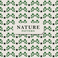 Seamless nature pattern with green leaves. Seamless vector texture. Leaves pattern perfect for wrapping paper and packaging design.
