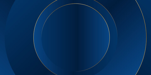 Blue background with abstract circle spiral modern element for banner, presentation design and flyer