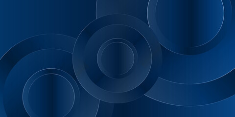 Blue background with abstract circle spiral modern element for banner, presentation design and flyer