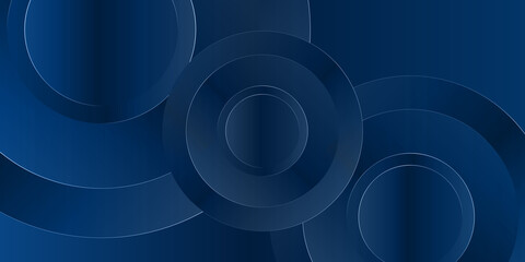 Blue background with abstract circle spiral modern element for banner, presentation design and flyer