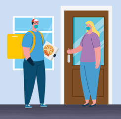 safe contactless delivery to home to prevent the spread of coronavirus 2019 ncov