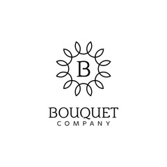 B letter vector logo template (sign, symbol, emblem, ornament)