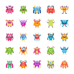 Monster Characters Icons 