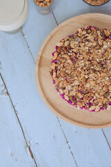 Almond on Purple Cake. purpel sweet potato brownie.