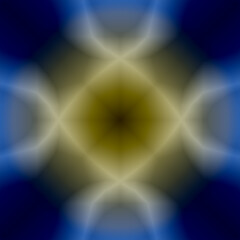Fototapeta premium This is an abstract pattern fractal of blus and chartreuse green tones with light patterns.