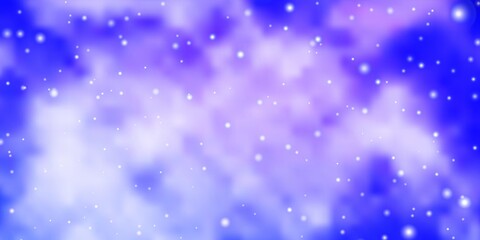 Light Purple vector pattern with abstract stars. Colorful illustration in abstract style with gradient stars. Theme for cell phones.
