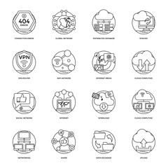 Fototapeta premium Internet Icons Line Pack 